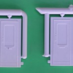 Ribbed Passenger Car End Doors for Baggage Cars